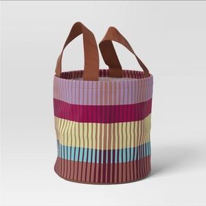 Threshold Garden Tote in Pink and Brown Stripes